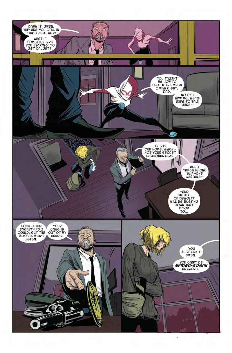 Illustration for article titled Exclusive Marvel preview: Gwen confronts her father in Spider-Gwen #3